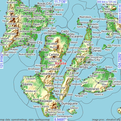 Topographic map of Malaiba