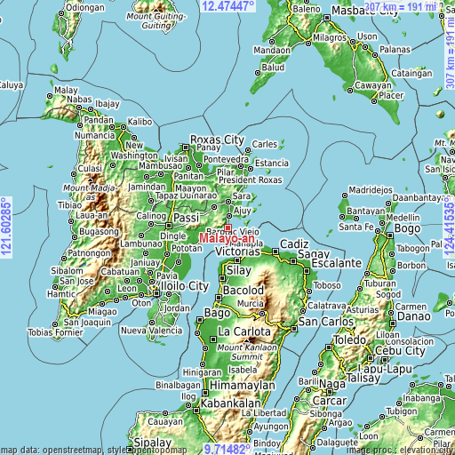 Topographic map of Malayo-an