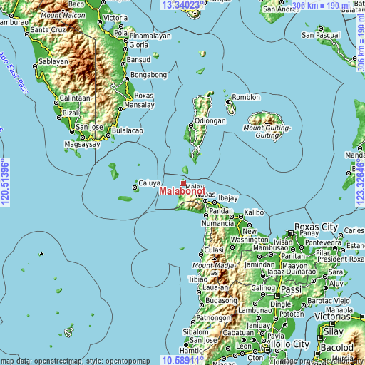 Topographic map of Malabonot