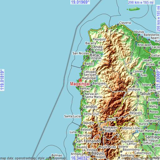 Topographic map of Magsingal