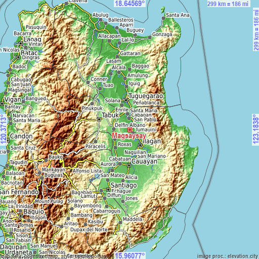 Topographic map of Magsaysay