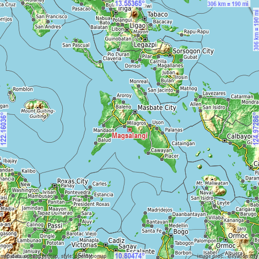 Topographic map of Magsalangi