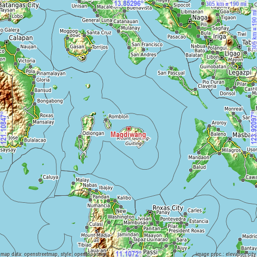 Topographic map of Magdiwang