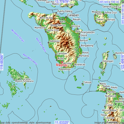 Topographic map of Magbay