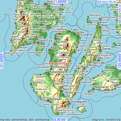 Topographic map of Magallon Cadre