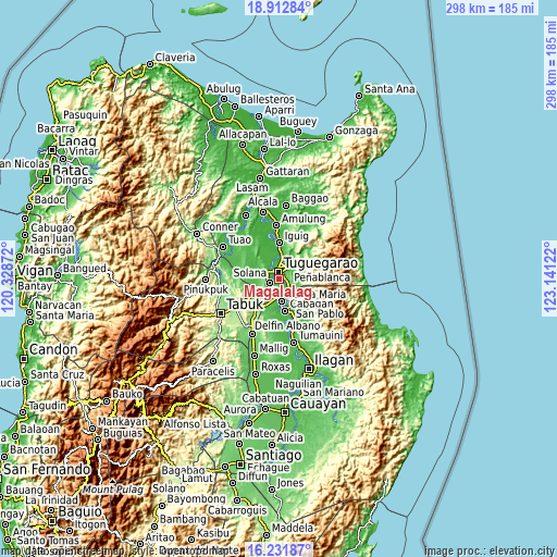 Topographic map of Magalalag