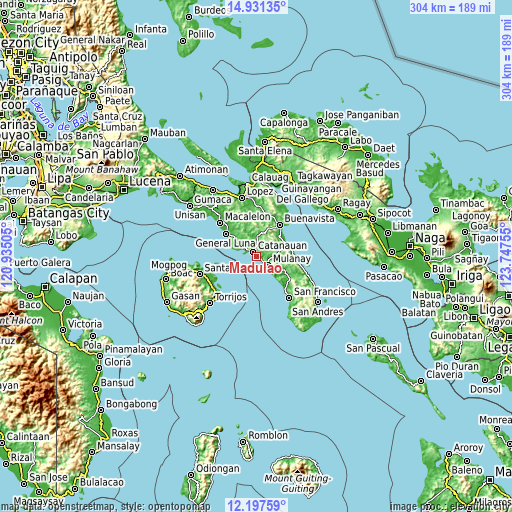 Topographic map of Madulao