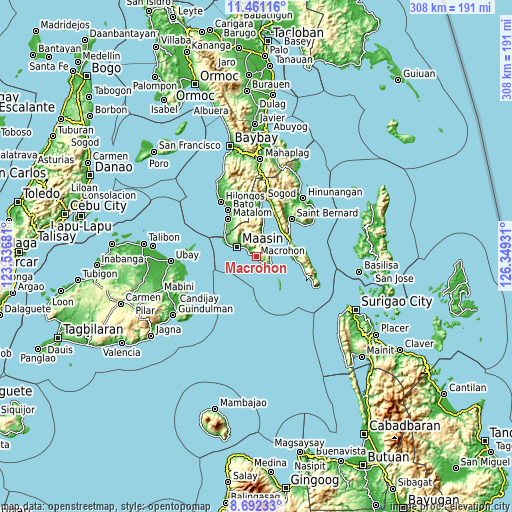 Topographic map of Macrohon