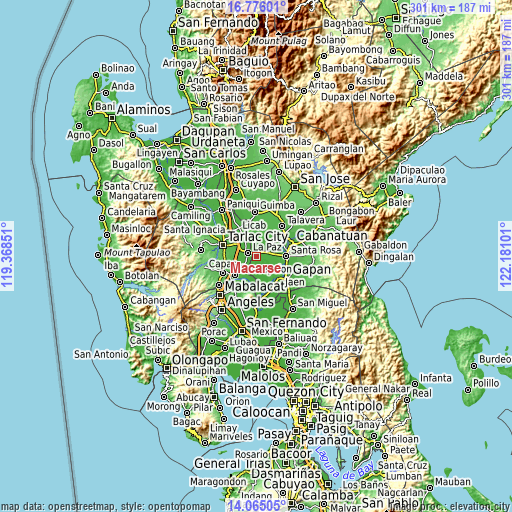 Topographic map of Macarse