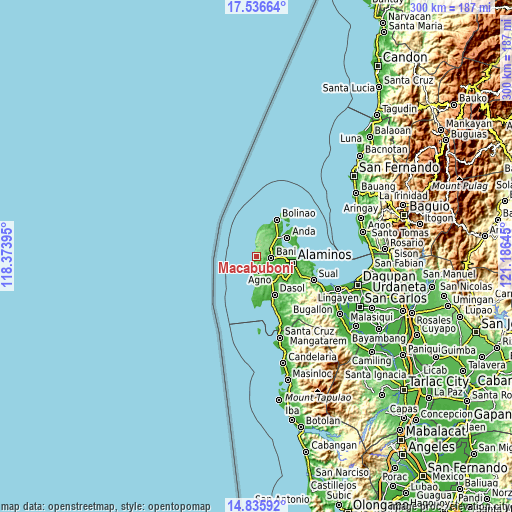 Topographic map of Macabuboni