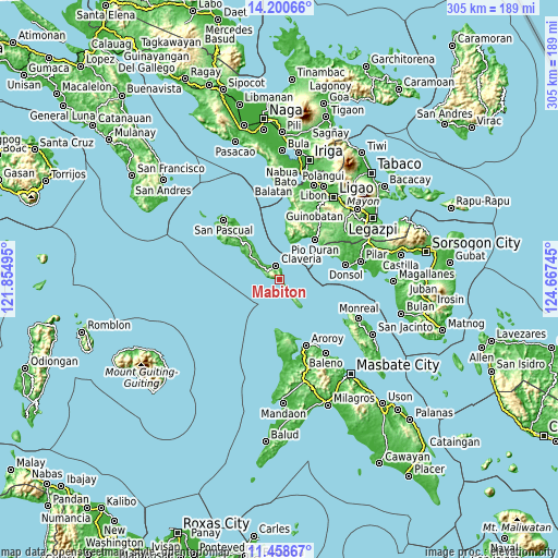 Topographic map of Mabiton