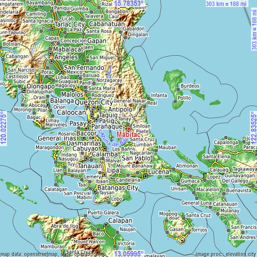 Topographic map of Mabitac