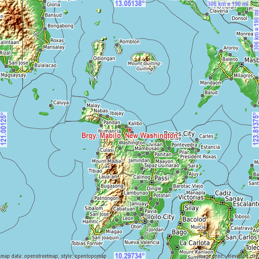 Topographic map of Brgy. Mabilo, New Washington