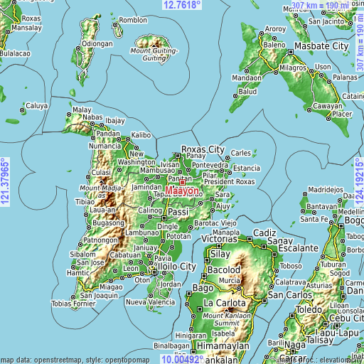 Topographic map of Maayon