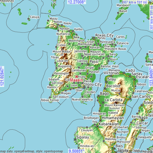 Topographic map of Maasin