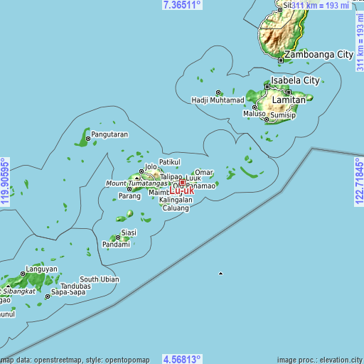 Topographic map of Lu-uk