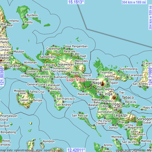 Topographic map of Lupi Viejo