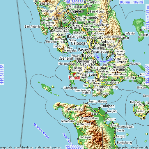 Topographic map of Luntal