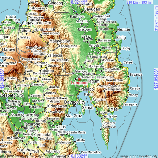 Topographic map of Lungaog