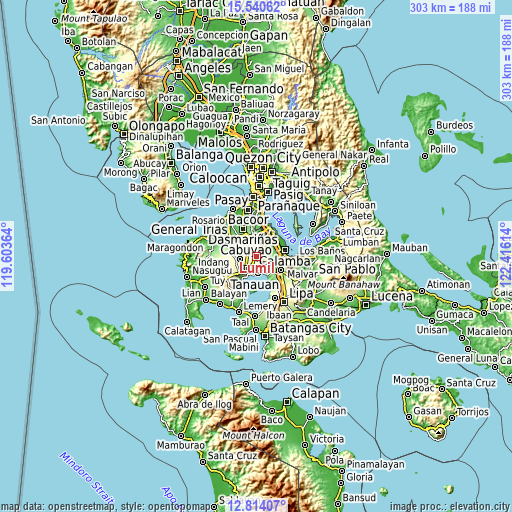 Topographic map of Lumil