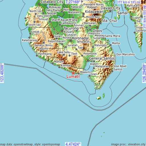 Topographic map of Lumatil