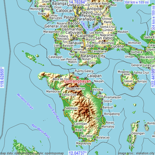 Topographic map of Lumangbayan