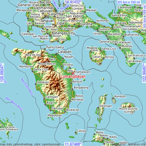 Topographic map of Lumangbayan