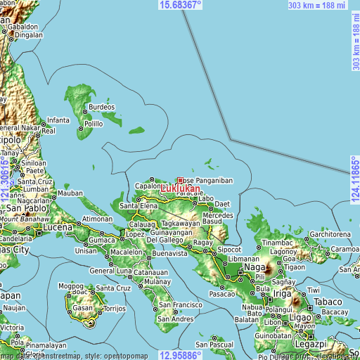 Topographic map of Luklukan