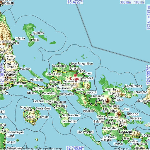 Topographic map of Lugui