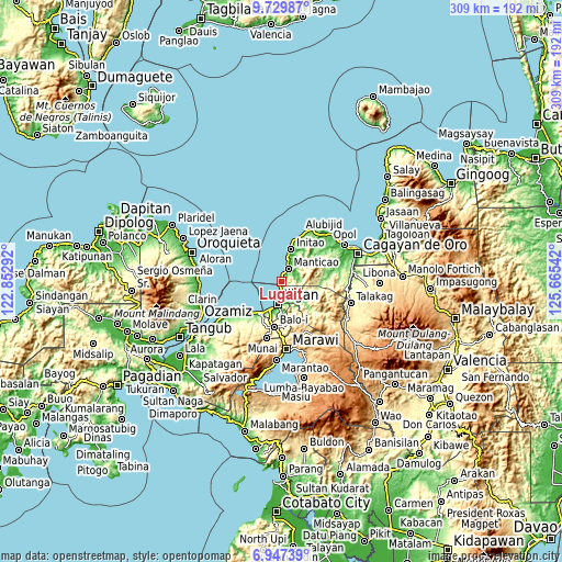 Topographic map of Lugait