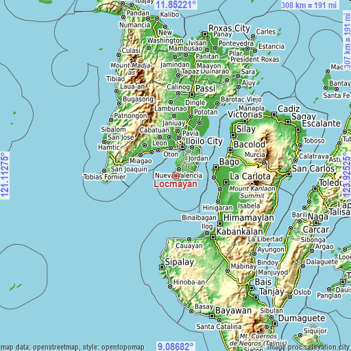 Topographic map of Locmayan