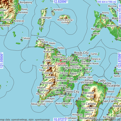 Topographic map of Lucero