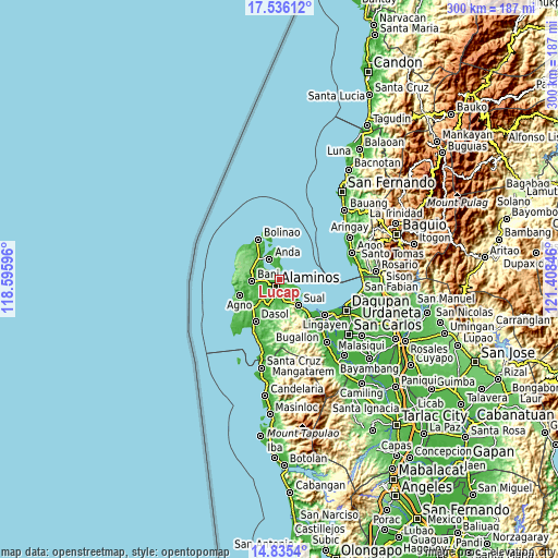 Topographic map of Lucap