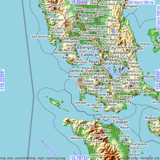 Topographic map of Looc