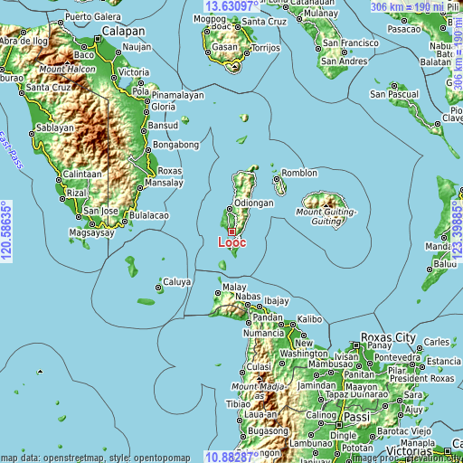 Topographic map of Looc