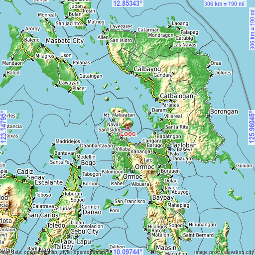 Topographic map of Looc