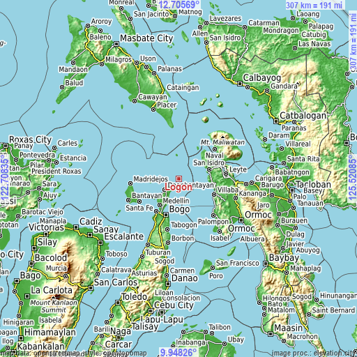 Topographic map of Logon