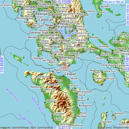 Topographic map of Lobo