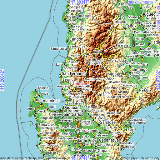 Topographic map of Loacan