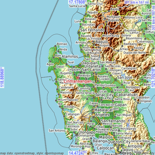 Topographic map of Linmansangan