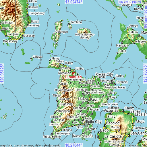 Topographic map of Linabuan