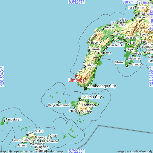 Topographic map of Limpapa