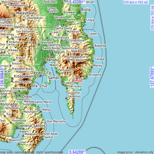 Topographic map of Limot