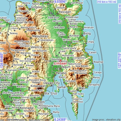 Topographic map of Limbaan