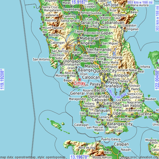 Topographic map of Limay