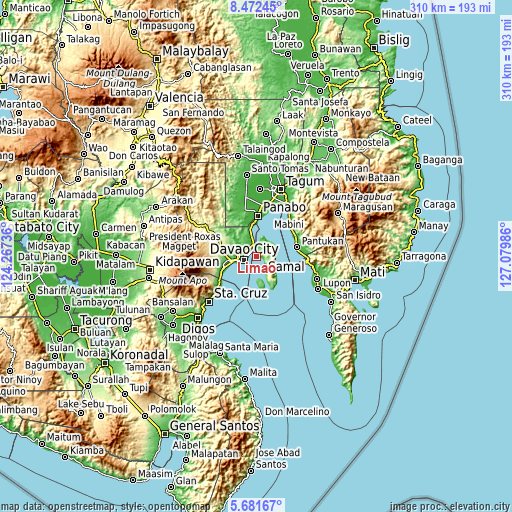 Topographic map of Limao