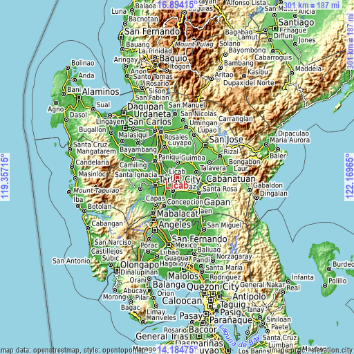 Topographic map of Licab