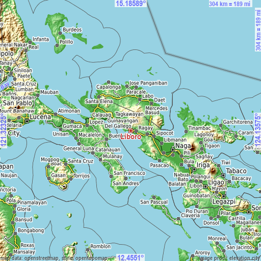 Topographic map of Liboro