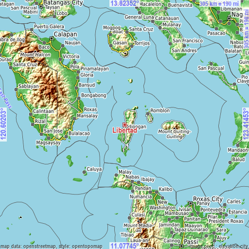 Topographic map of Libertad