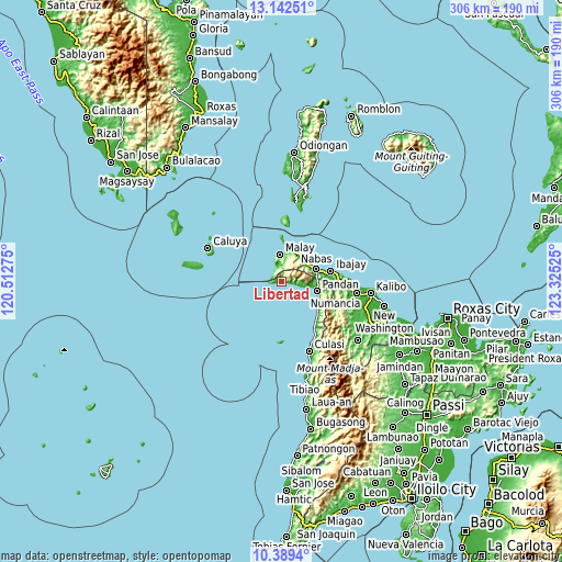 Topographic map of Libertad